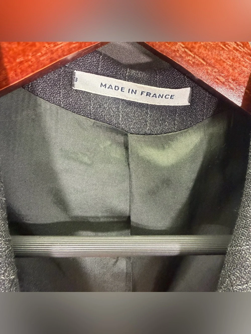 VTG Yves Saint Laurent 100% Wool Suit 36R 32x29 Made in France Gray Pinstripe DB